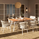 Maiden - 6 Seater Patio Dining Table - Natural Teak by HouseOfZazla