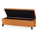Wendover Elegant Tufted Storage Bench With Lift-Up Top And Birch Wood Legs by HouseOfZazla