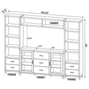 Barnaby - 4 Piece Rectangular Entertainment Center - Cappuccino by HouseOfZazla