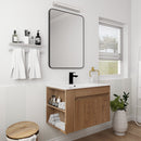30 Inch Bathroom Vanity With White Ceramic Basin and Adjust Open Shelf (KD-PACKING)