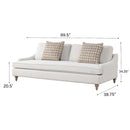 Sofa Single Reverable Cushion With 2 Pillows - Off White by Unique Piece Furniture