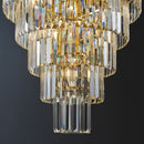 48-Inch Gold Tiered Crystal Tube Chandelier by HouseOfZazla