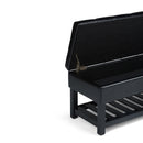 Saxon - Upholstered Transitional Storage Ottoman Bench by Unique Piece Furniture