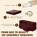 Modern Floor Sleeper Sofa Bed With 2 Pillows, Convertible Twin Size Folding Mattress For Living Room