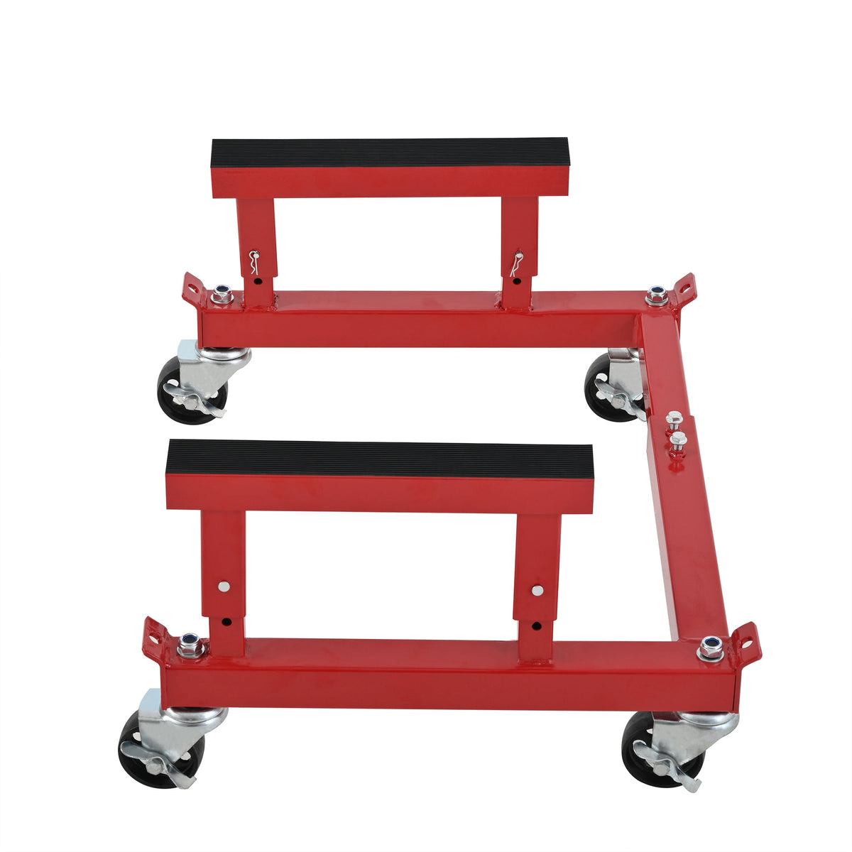 ATV Motorcycle Engine Cradle Dolly, Heavy-Duty Iron Frame, Red, photo 8 of 10
