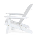 Zenithia Outdoor Foldable Adirondack Chair with 2 Cup Holders, White