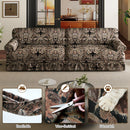 Luxuriously Comfortable Cloud Couch With Elegant Rolled Arms & Pleated Skirt Design by HouseOfZazla