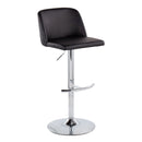 Toriano - Contemporary Adjustable Barstool With Swivel & Rounded T Footrest (Set of 2) by HouseOfZazla