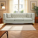 Modern Tufted Velvet Sofa with Gold Accents, 3-Seater by HouseOfZazla