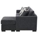 Pacheco - Upholstered Sleeper Sectional Chaise Sofa With Pocket Coils And Reversible Cushions - Dark Gray by HouseOfZazla