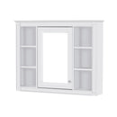 Wall Mounted Medicine Cabinet With Mirror, Storage Cabinet Featuring 6 Open Shelves And Adjustable Interior by HouseOfZazla