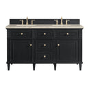 James Martin Lorelai 60" Double Bathroom Vanity, Black Onyx