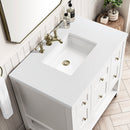 James Martin Breckenridge 36" Single Bathroom Vanity, Bright White