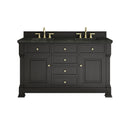 James Martin Brookfield 60" Double Bathroom Vanity, Black Onyx