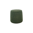 Elegant Round Storage Ottoman Upholstered by HouseOfZazla