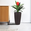 Set of 2 Faux Rattan Tall Planters with Automatic Watering