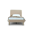 Mid-Century Modern Upholstered Bed With Curved Headboard by HouseOfZazla