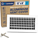 AC Register Vent Cover 12x8 Inch - Box of 20