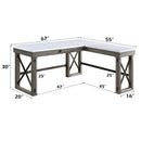 Talmar Marble Top Weathered Writing Desk With Lift Top