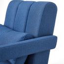 Upholstered Accent Chair With Pillow, Designed For Living Room - Navy Blue by HouseOfZazla