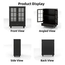 Minimalist Buffet Cabinet With Double Glass Doors And Drawer by HouseOfZazla