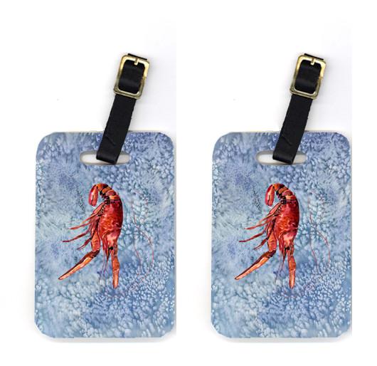Crawfish Luggage Tags – Set of 2 Durable Bag Tags with Straps