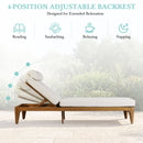 TOPMAX Acacia Wood Chaise Lounge Set of 2 by HouseOfZazla