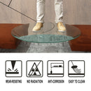 28" Inch Round Tempered Glass Table Top Clear Glass 1/2" Inch Thick Beveled Polished Edge