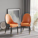 Modern Sponge-Filled Dining Chair, Solid Wood Metal Legs, Suitable For Restaurants, Living Rooms And Rooms (Set of 2) by HouseOfZazla