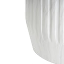 Outdoor Cicci Carved Side Table, White