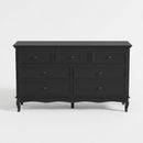 7 Drawer Dresser, Storage Chest - Black by HouseOfZazla