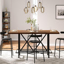 Counter Height Dining Rectangular Kitchen Table For 6 - Brown / Black by HouseOfZazla