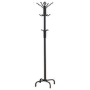 Coat Rack With 3 Tier Hooks For Entryway - Black by HouseOfZazla