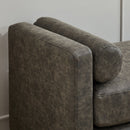 65.5"W Upholstered End of Bed Bench with Weathered Finish
