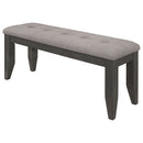 Erskin - Upholstered Dining Bench With Button Tufted Cushion - Dark Gray by HouseOfZazla