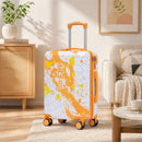 20 Inch PC Spinner Wheel Luggage, Carry-On Suitcase - Orange by HouseOfZazla
