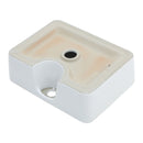 Rectangular Bathroom Sink With Towel Bar & Faucet Hole, Wall Mounted - White by HouseOfZazla