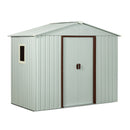 88.98" Outdoor Metal Storage Shed With Window by HouseOfZazla