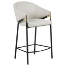 Sloped Arm Counter Stools (Set of 2) - Beige