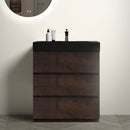 Alice - Bathroom Vanity With Large Storage Freestanding Bathroom Vanity, Sink For Modern Bathroom, One-Piece Sink Basin Without Drain And Faucet by HouseOfZazla