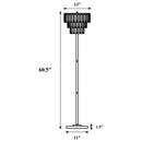Base Floor Lamp With Crystal Shade - Silver by HouseOfZazla