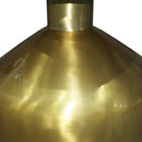 24 Inch Metal Frame End Table with Round Top and Bottle Shape Base, Gold