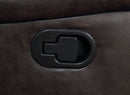 Greer Upholstered Motion Reclining Sofa Brown