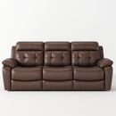 Genuine Non Power Reclining Sofa With Drop Down Table, Stainless Steel Cupholders And Magazine Bag by HouseOfZazla