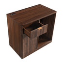 K&K 2-Piece Coffee Bar Cabinet with Fridge Space