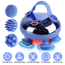 Electric Scalp Massager Rechargeable Head Mssager IPX7 Waterproof Dog Cat Massager with Red Light 3 Modes 3 Types of Massage Claws for Men Women Elder