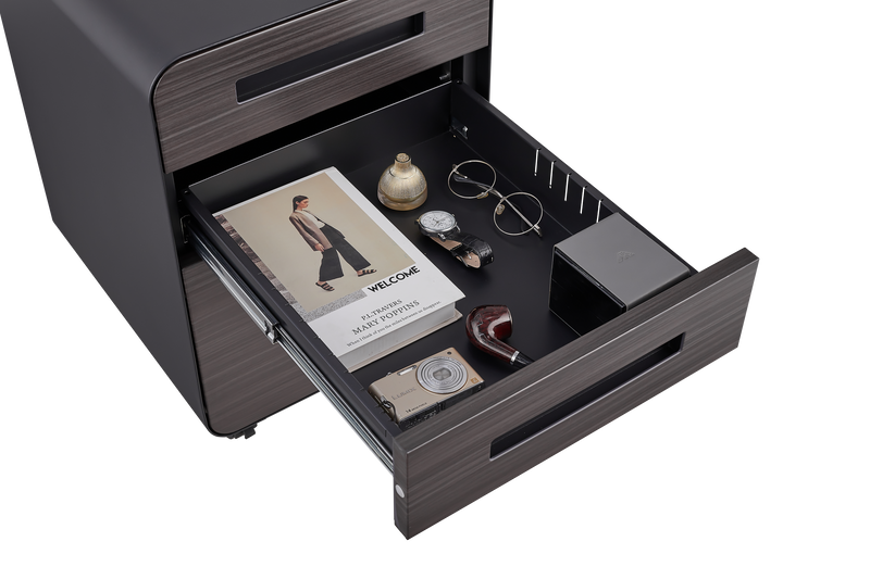 3 Drawer Mobile File Cabinet Under Desk Office,Simple Style Versatile Storage Cabinet for Legal/Letter/A4 Files, 5 Wheel Design Anti-Tilting Cold Rolled Steel Waterproof Moisture-Proof Black