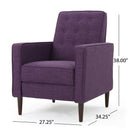 Mid-Century Modern Recliner With Button Tufted Waffle Stitch by HouseOfZazla