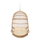 Rustic Hanging Basket Chair With Cushion