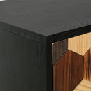 30.31" Modern Accent Cabinet with Honeycomb Pattern